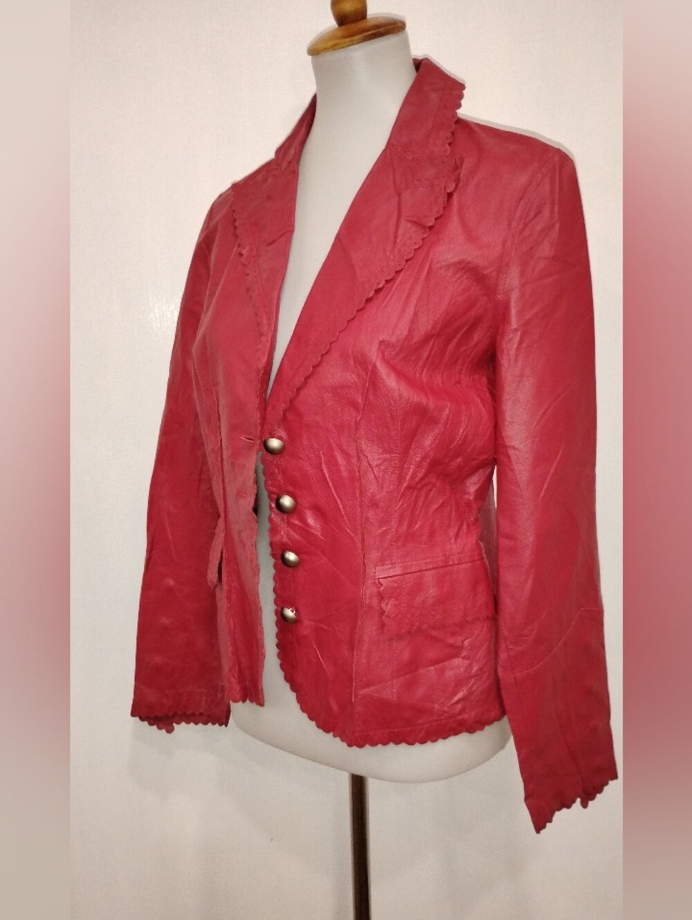 RED LEATHER BLAZER
